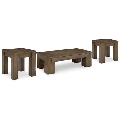 Signature Design by Ashley Rosswain T763T1 Lift-top Coffee Table and 2 End Tables