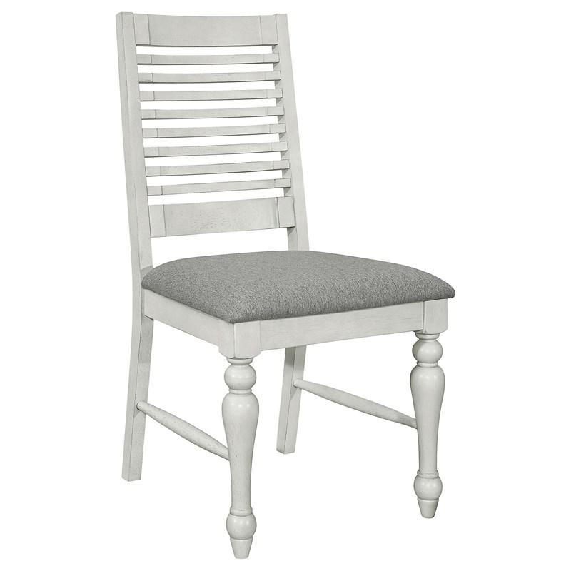 Large Picture of Coaster Furniture Aventine 108242 Wood Dining Side Chair - Vintage White (Set of 2)