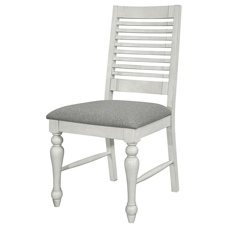 Large Picture of Coaster Furniture Aventine 108242 Wood Dining Side Chair - Vintage White (Set of 2)