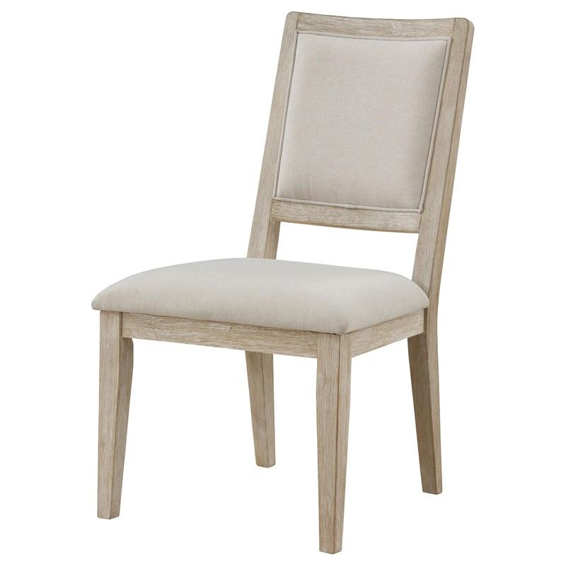 Large Picture of Coaster Furniture Trofello 123122 Cushioned Dining Side Chair - White Washed