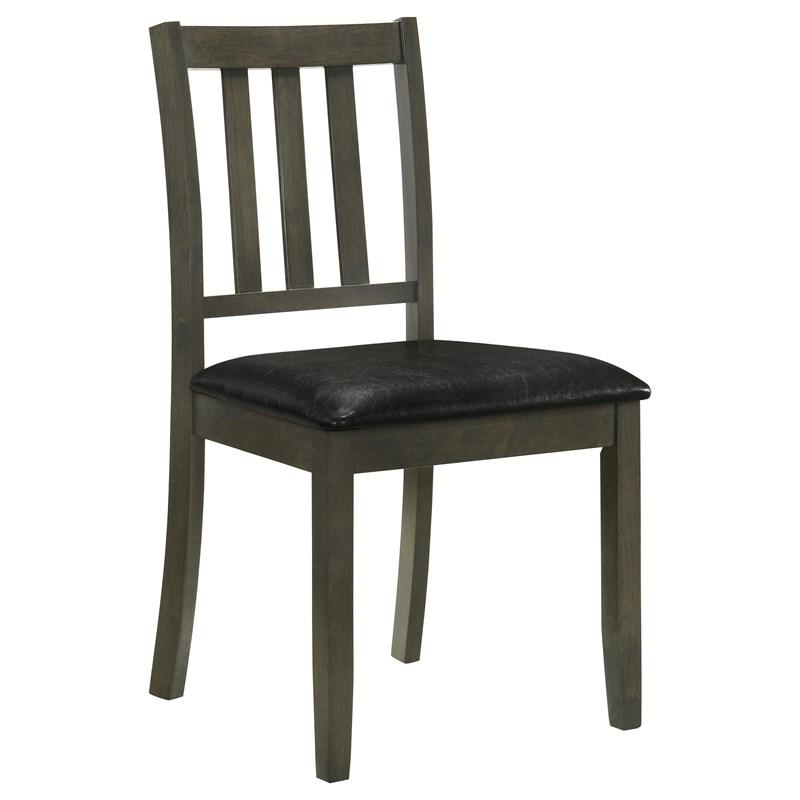 Large Picture of Coaster Furniture Parkwood 150410 5-piece Square Dining Table Set - Charcoal