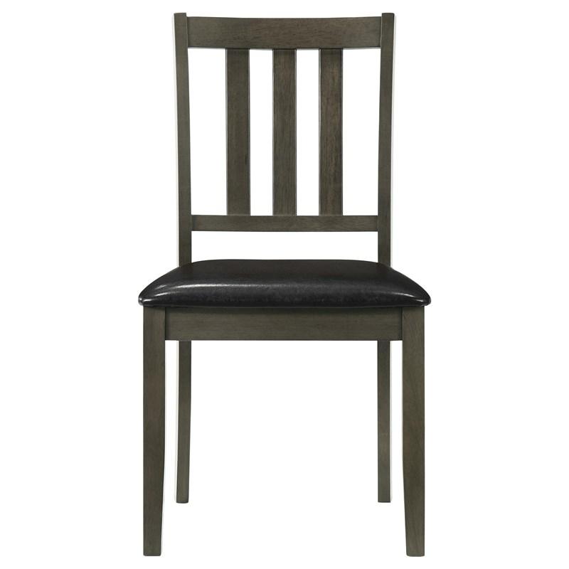 Large Picture of Coaster Furniture Parkwood 150410 5-piece Square Dining Table Set - Charcoal