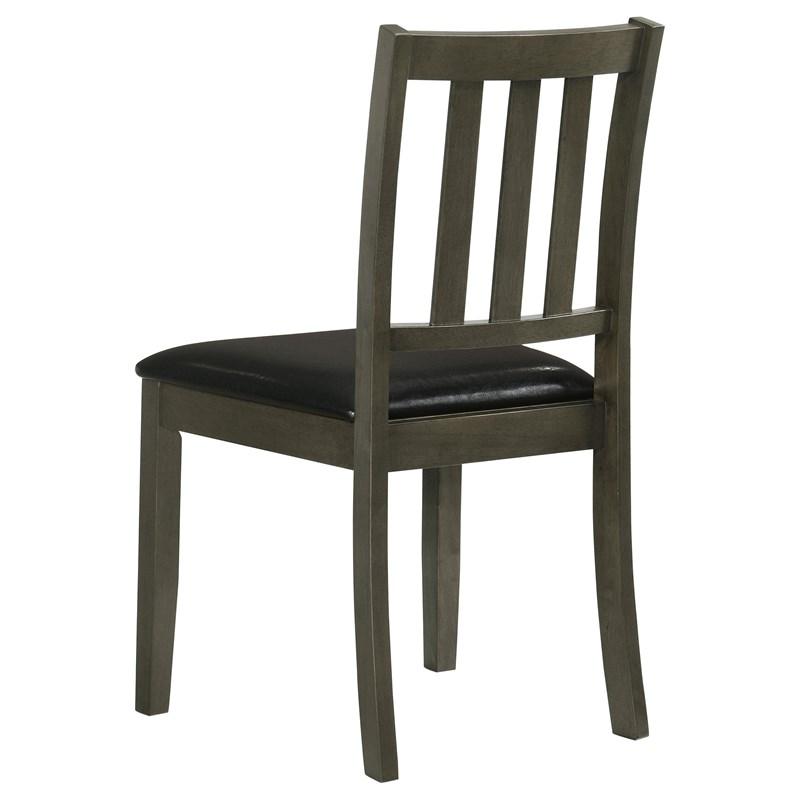 Large Picture of Coaster Furniture Parkwood 150410 5-piece Square Dining Table Set - Charcoal