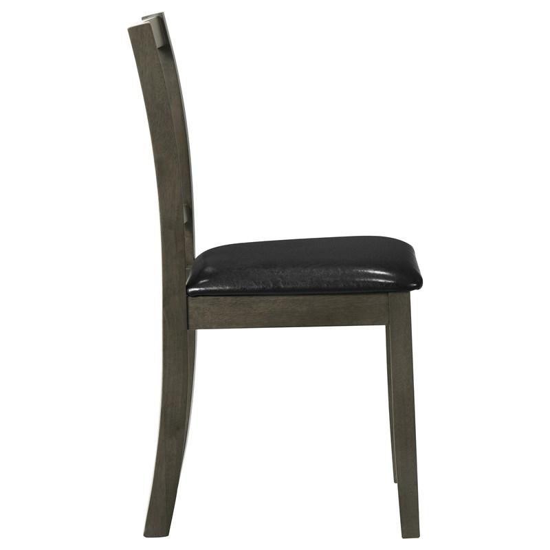 Large Picture of Coaster Furniture Parkwood 150410 5-piece Square Dining Table Set - Charcoal