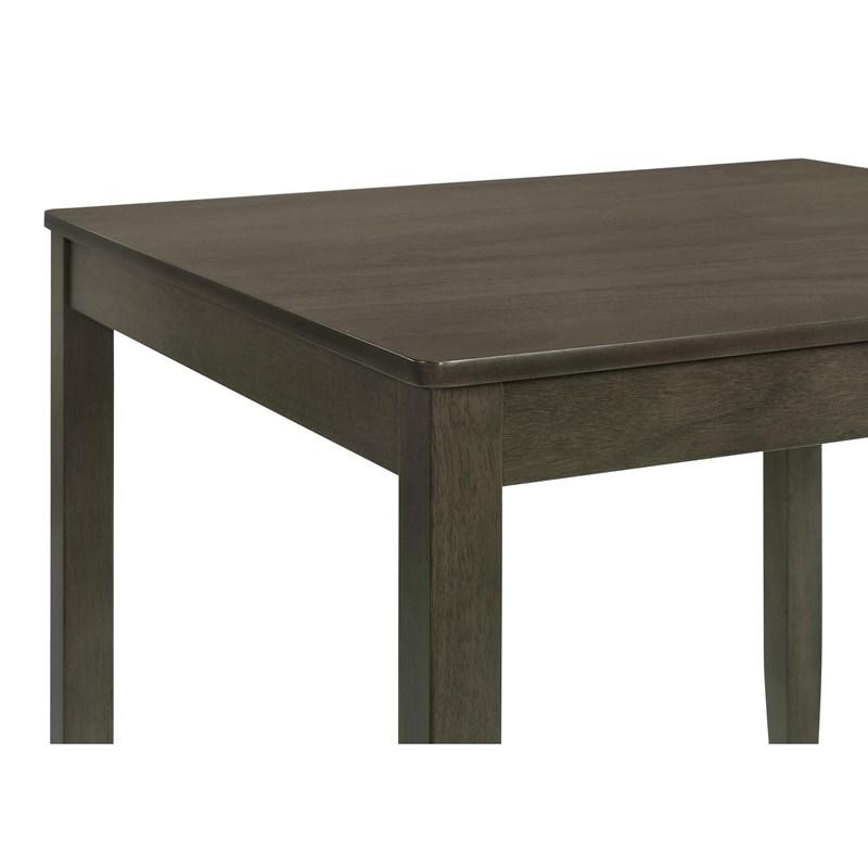 Large Picture of Coaster Furniture Parkwood 150410 5-piece Square Dining Table Set - Charcoal
