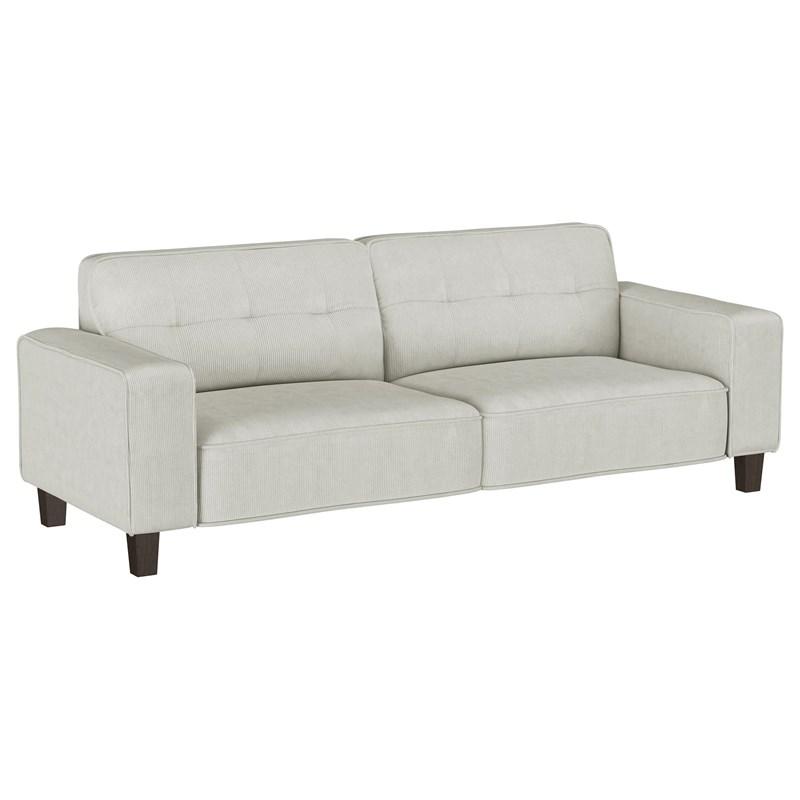 Coaster Furniture Deerhurst 509647 Upholstered Track Arm Tufted Sofa - Greige