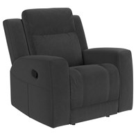 Coaster Furniture Brentwood 610286 Upholstered Recliner Chair - Dark Charcoal (Recliners - Manual)