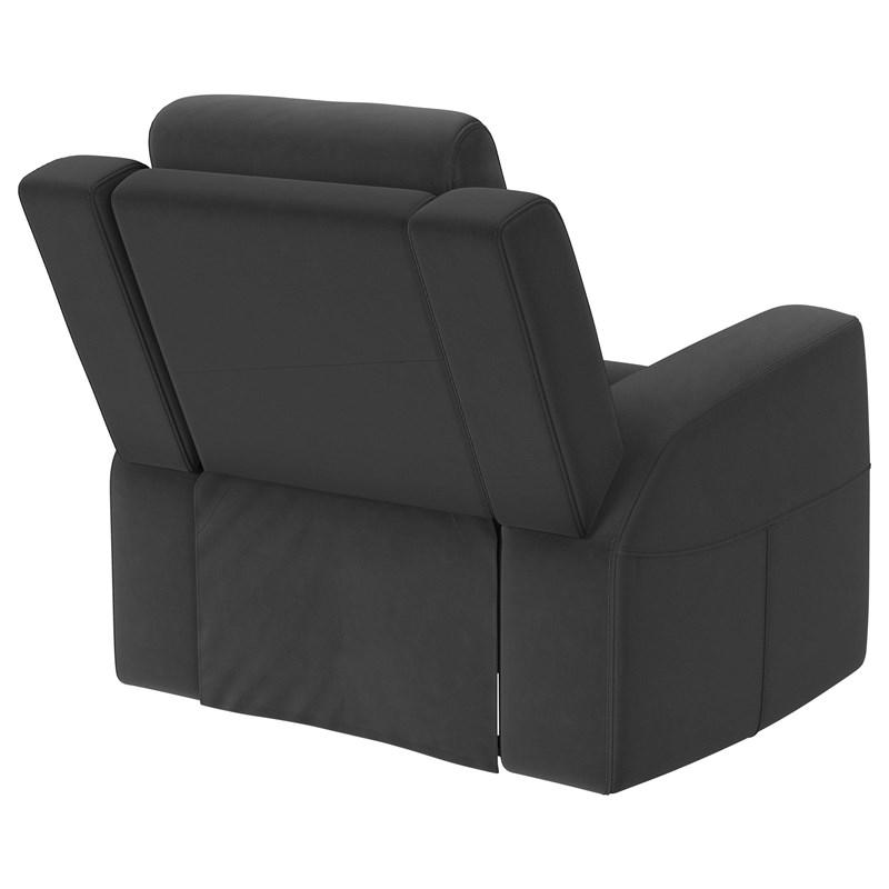 Large Picture of Coaster Furniture Brentwood 610286 Upholstered Recliner Chair - Dark Charcoal