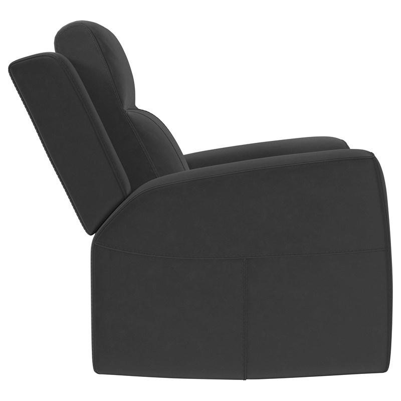 Large Picture of Coaster Furniture Brentwood 610286 Upholstered Recliner Chair - Dark Charcoal