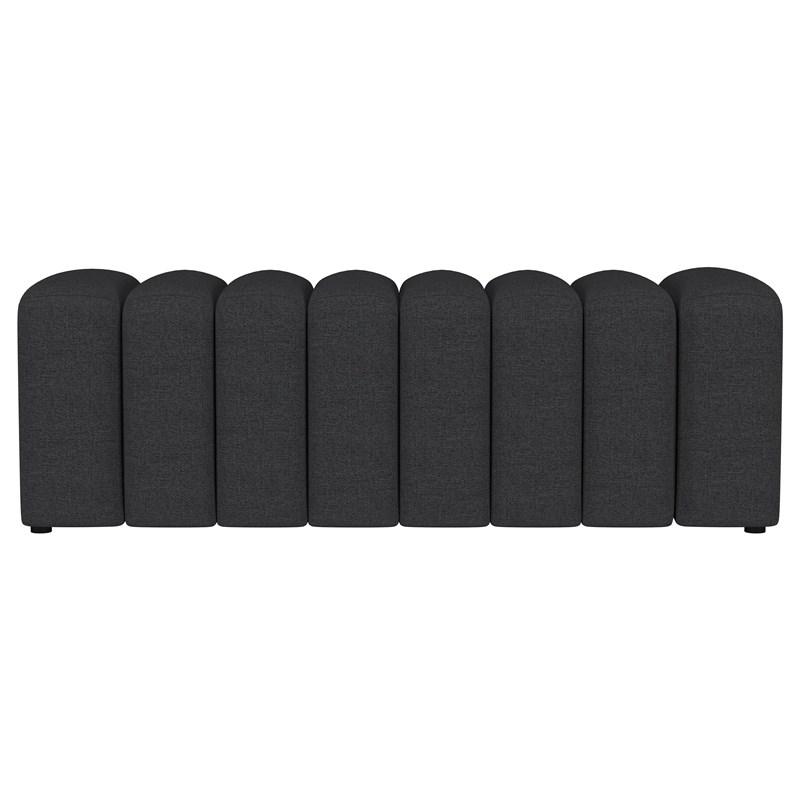 Large Picture of Coaster Furniture Summer 910294 Fabric Upholstered Tufted Accent Bench - Charcoal