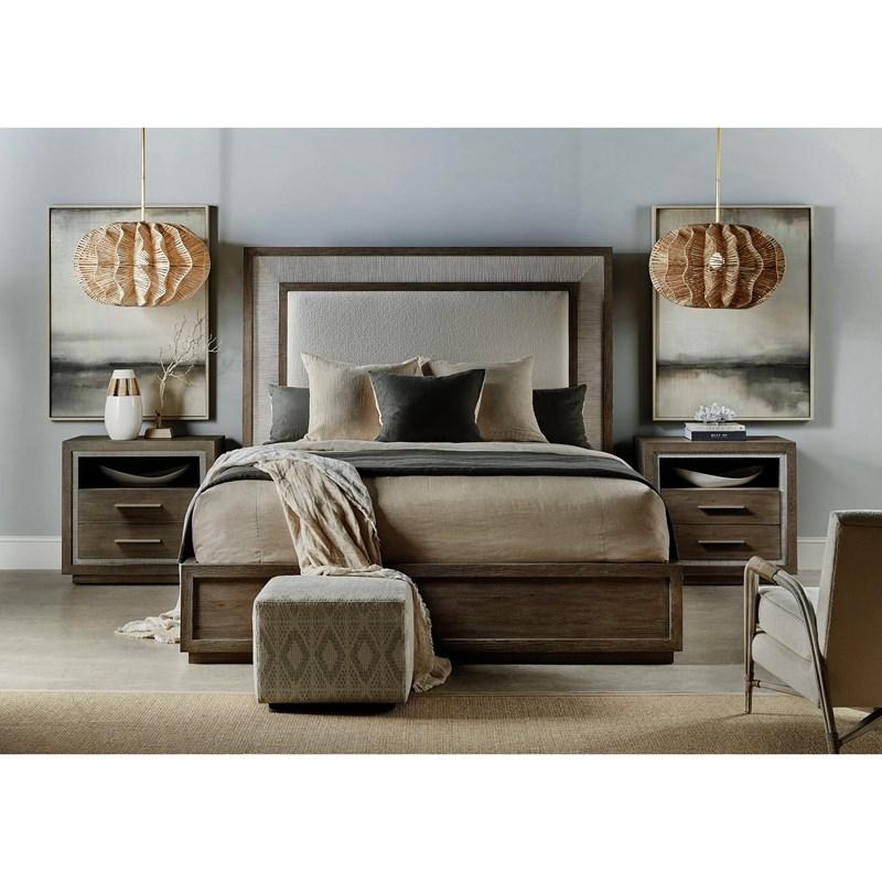 Large Picture of Hooker Furniture 6350-90266-95 Serenity Rookery King Upholstered Panel Bed