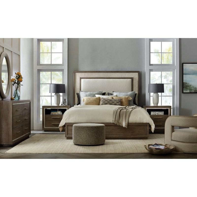 Large Picture of Hooker Furniture 6350-90266-95 Serenity Rookery King Upholstered Panel Bed