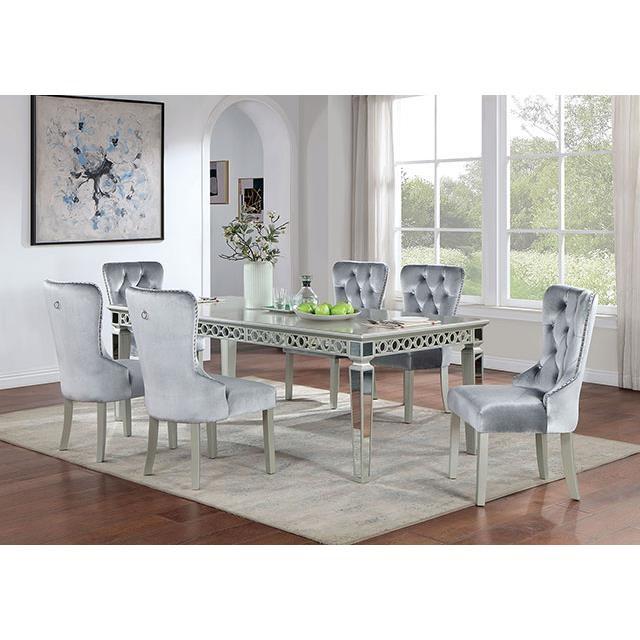 Large Picture of Furniture of America Adalia CM3241SV-T Dining Table