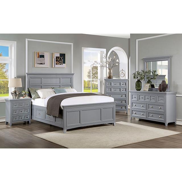 Large Picture of Furniture of America Castlile CM7413GY-Q Queen Bed