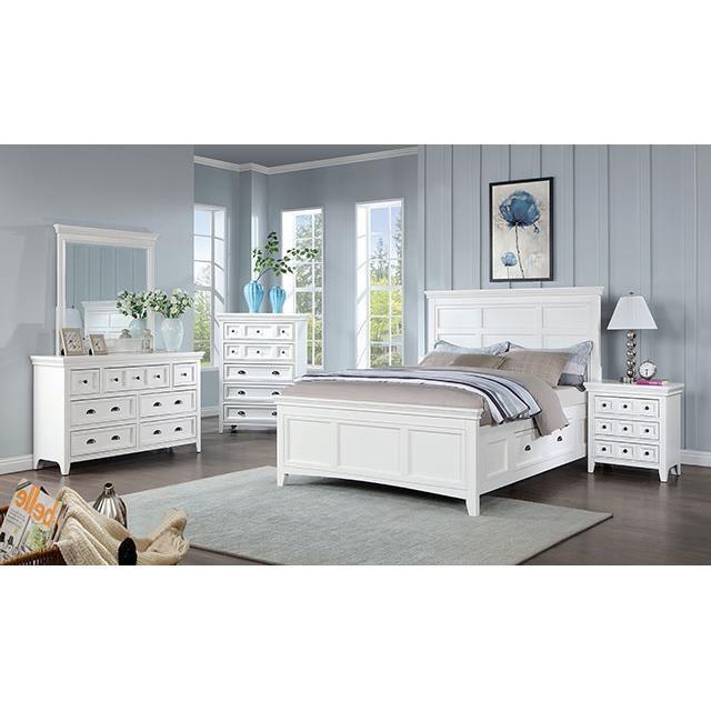 Large Picture of Furniture of America Castile CM7413WH-F-BED