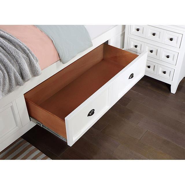 Large Picture of Furniture of America Castile CM7413WH-Q Queen Bed