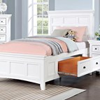 Furniture of America Castile CM7413WH-T Twin Bed