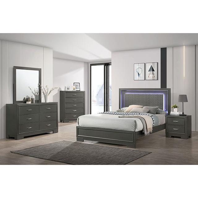 Large Picture of Furniture of America Alison CM7416GY-N Night Stand