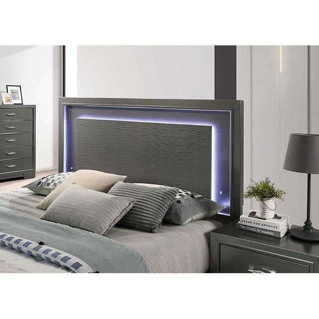 Large Picture of Furniture of America Alison CM7416GY-Q Queen Bed