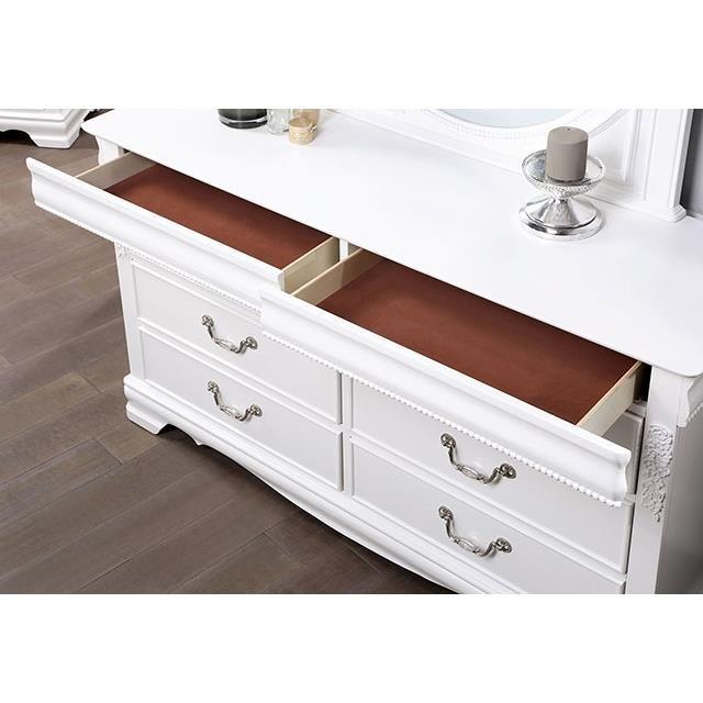 Large Picture of Furniture of America Alecia CM7458WH-D Dresser