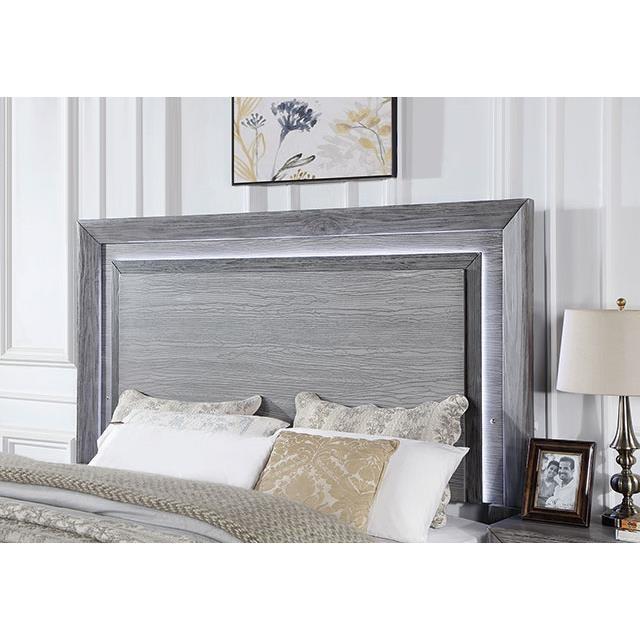 Large Picture of Furniture of America Raiden CM7468GY-CK California King Bed