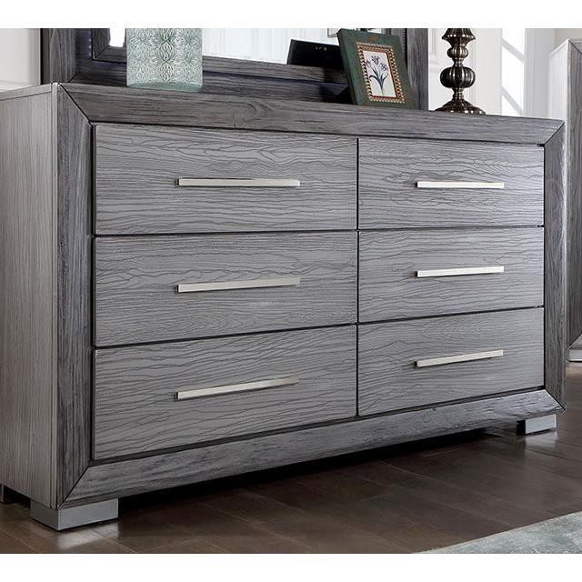 Large Picture of Furniture of America Raiden CM7468GY-D Dresser