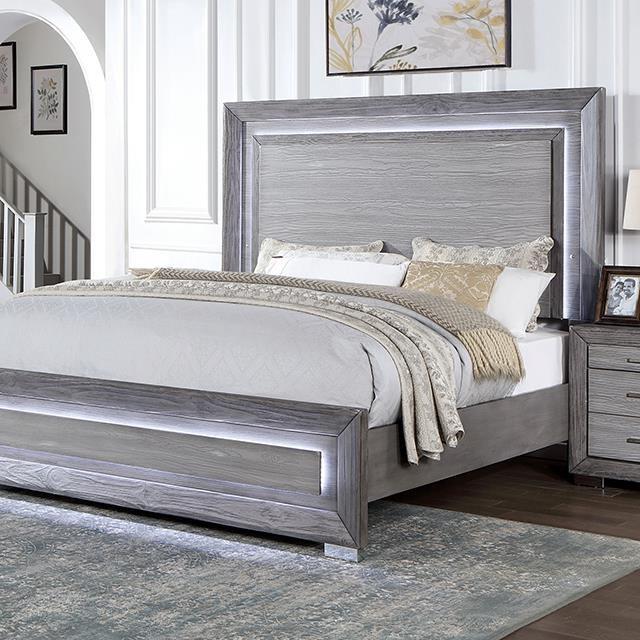 Large Picture of Furniture of America Raiden CM7468GY-Q Queen Bed