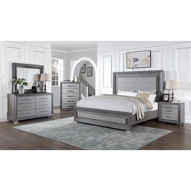 Large Picture of Furniture of America Raiden CM7468GY-Q Queen Bed