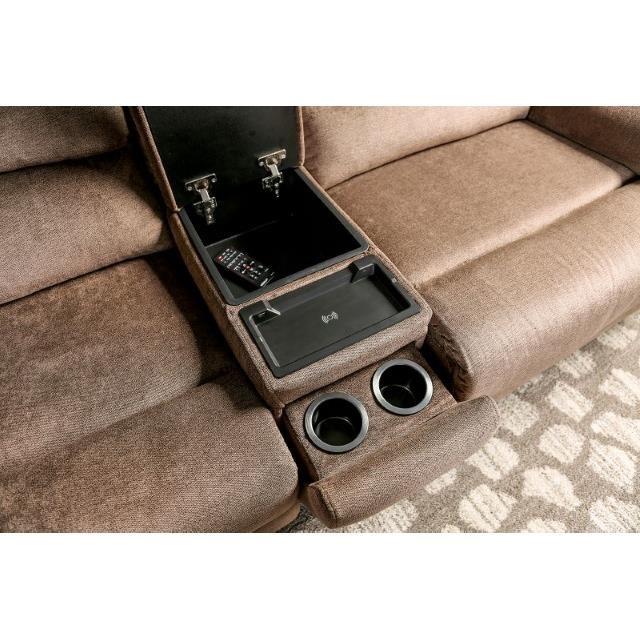 Large Picture of Furniture of America Cerelia CM9909BR-SECT-PM Power Sectional