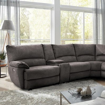 Furniture of America Cerelia CM9909GY-SECT-PM Power Sectional