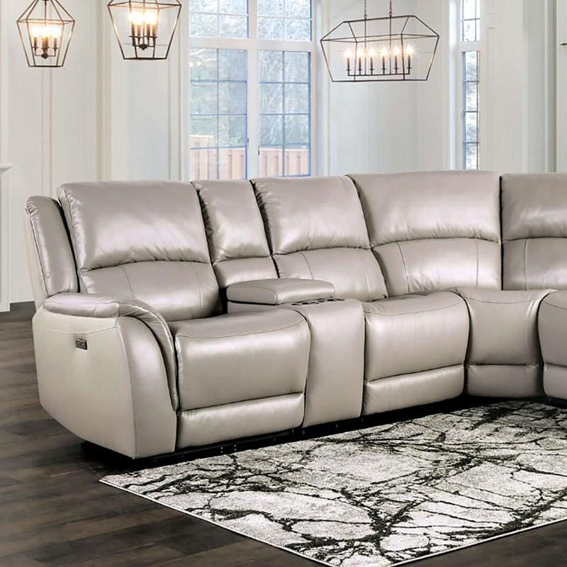 Furniture of America Gorgius CM9910ST-SECT-PM Power Sectional