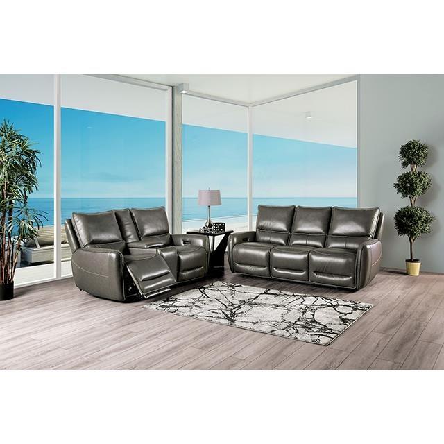 Large Picture of Furniture of America Phineas CM9921GY-LV-PM Power Loveseat
