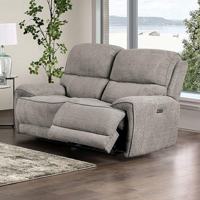 Furniture of America Morcote FM62001LG-LV-PM Power Loveseat