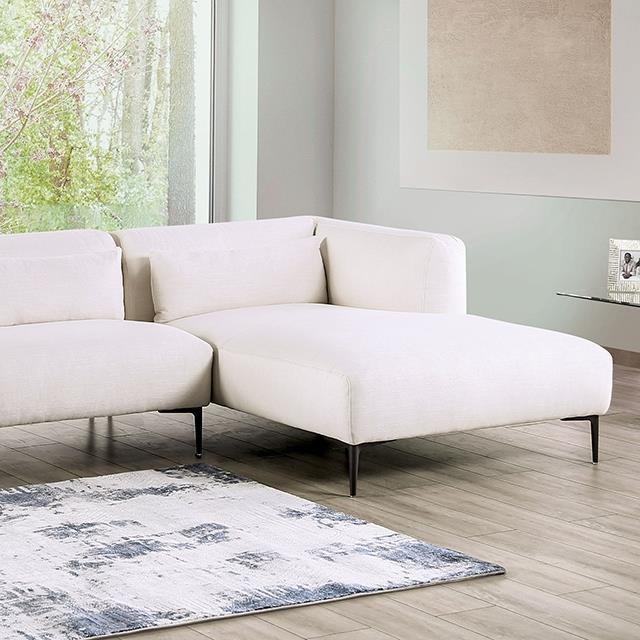 Large Picture of Furniture of America Paderborn FM63002WH-SECT-R Sectional, Right Chaise