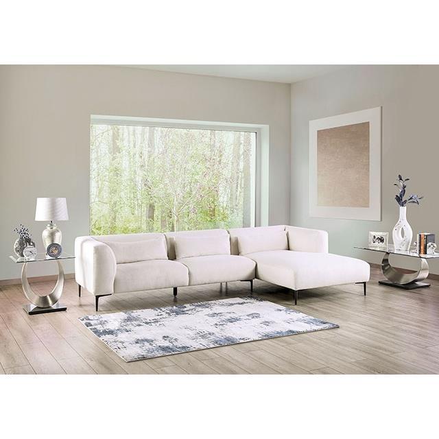 Large Picture of Furniture of America Paderborn FM63002WH-SECT-R Sectional, Right Chaise