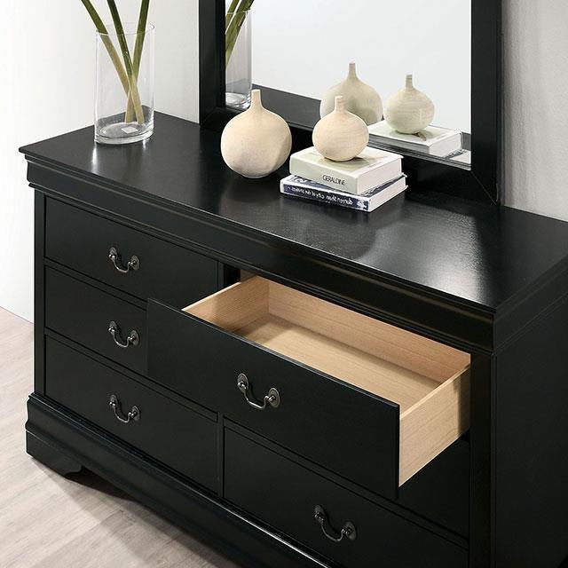 Large Picture of Furniture of America Louis Philippe FM7866BK-D Dresser