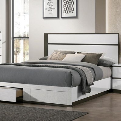 Furniture of America Birsfelden FOA7225WH-DR-CK California King Bed
