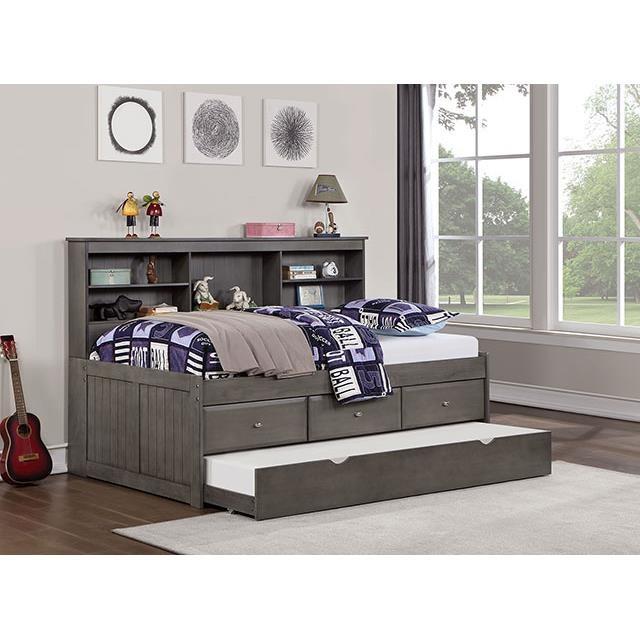 Large Picture of Furniture of America Tibalt FOA7466GY-F Full Bed w/ Trundle