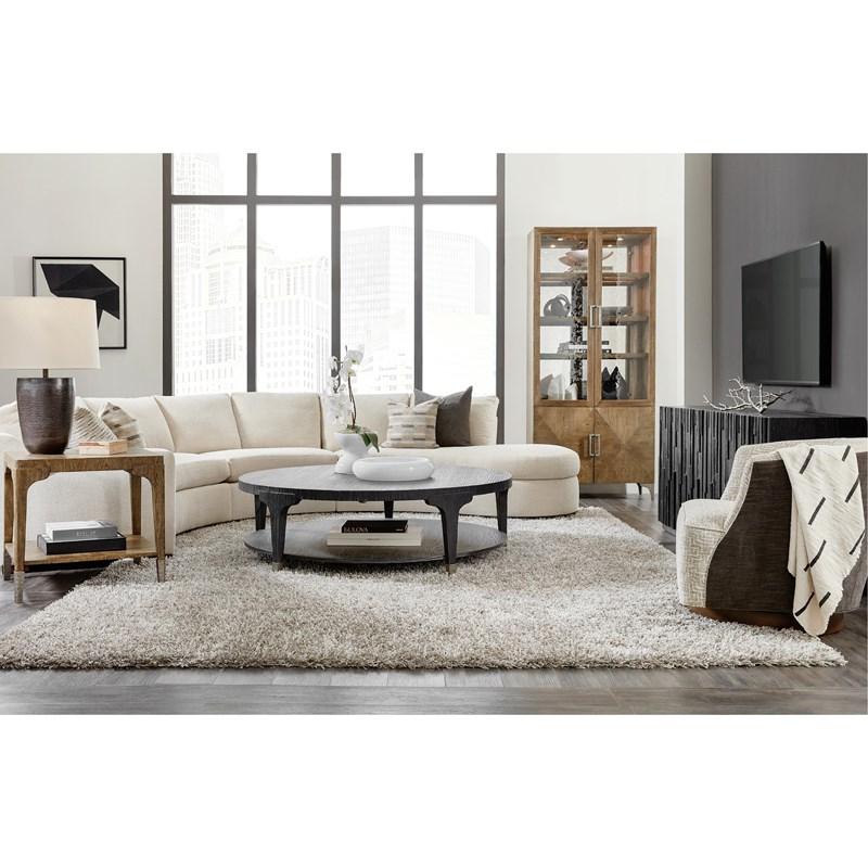 Large Picture of Hooker Furniture 6033-80111-99 Chapman Shou Sugi Ban Round Cocktail Table