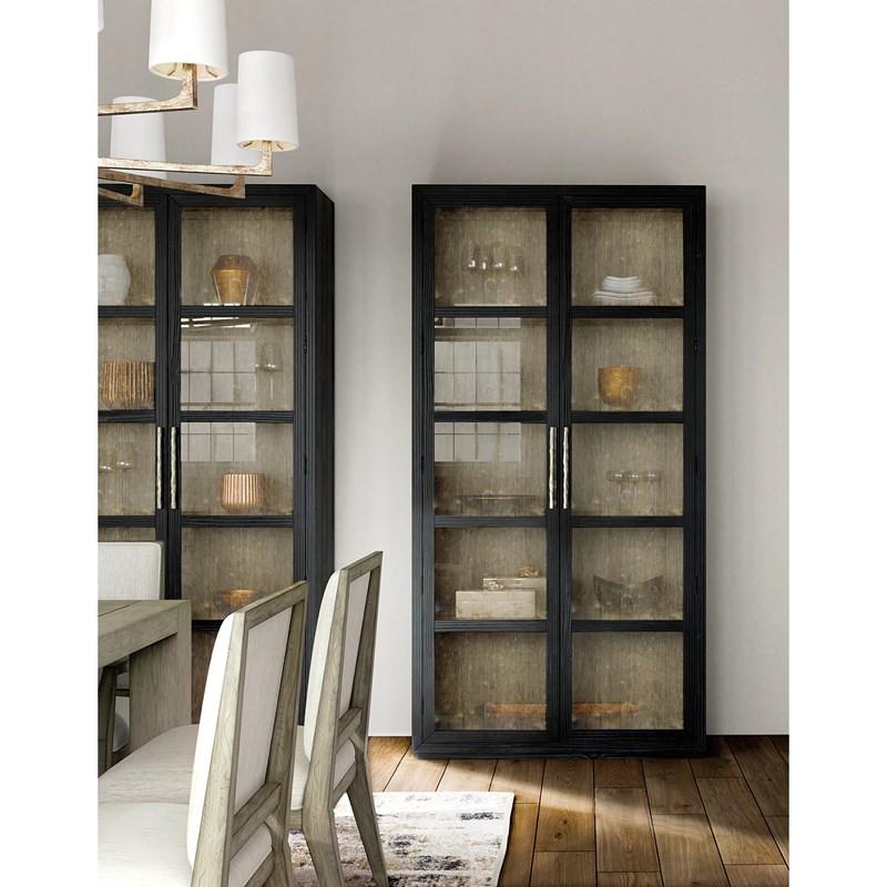 Large Picture of Hooker Furniture 6150-75906-99 Linville Falls Shou Sugi Ban Curio Cabinet