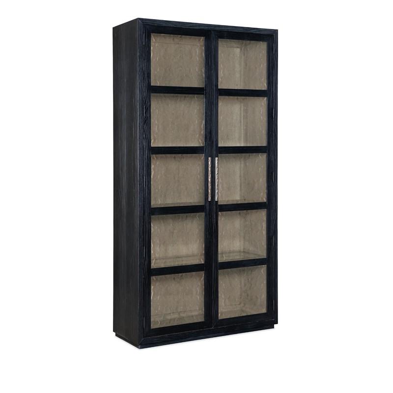 Large Picture of Hooker Furniture 6150-75906-99 Linville Falls Shou Sugi Ban Curio Cabinet