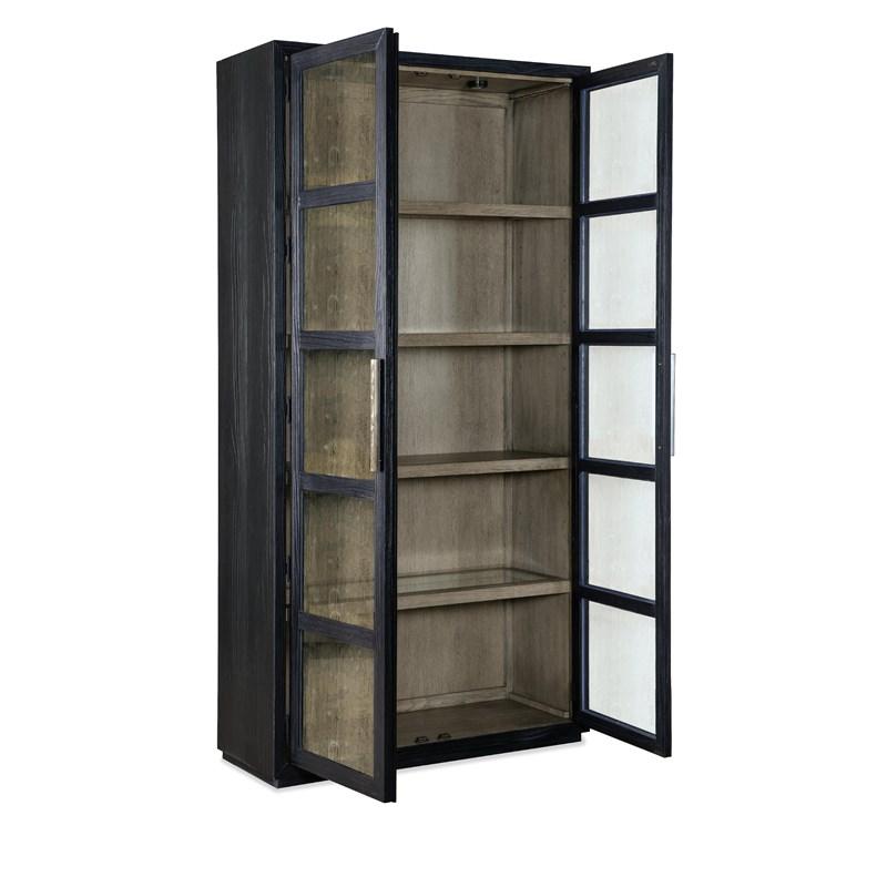 Large Picture of Hooker Furniture 6150-75906-99 Linville Falls Shou Sugi Ban Curio Cabinet