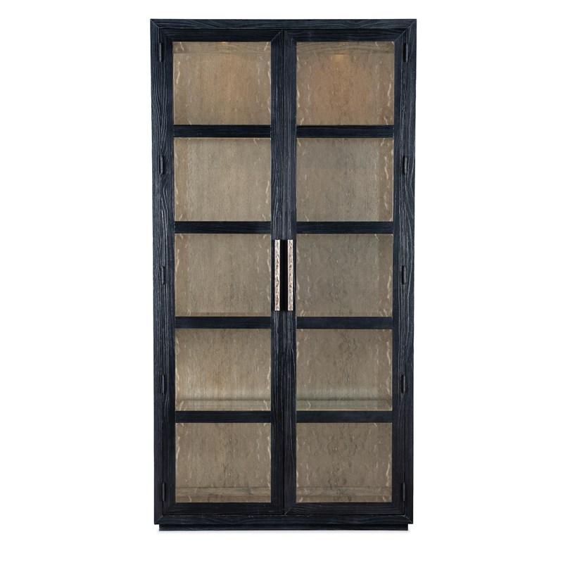 Large Picture of Hooker Furniture 6150-75906-99 Linville Falls Shou Sugi Ban Curio Cabinet
