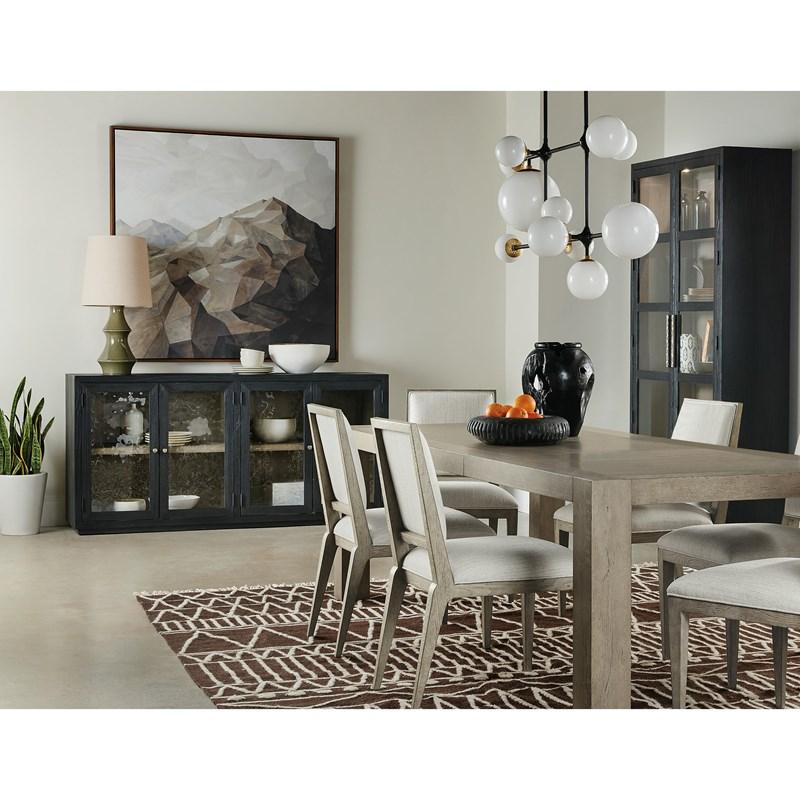 Large Picture of Hooker Furniture 6150-75906-99 Linville Falls Shou Sugi Ban Curio Cabinet