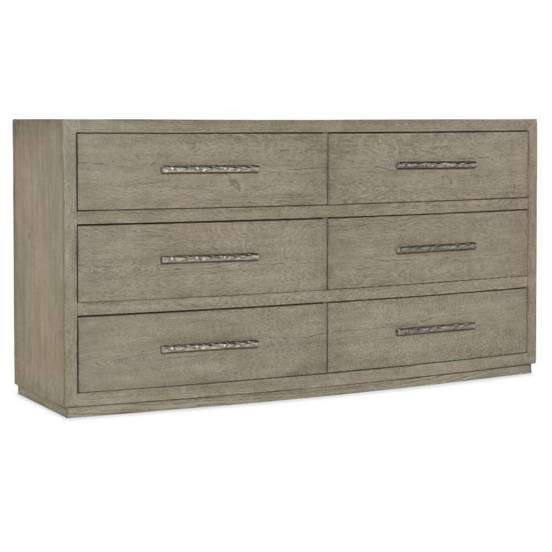 Hooker Furniture 6150-90002-85 Linville Falls Chimney Gap Six Drawer Dresser