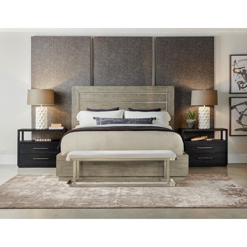 Large Picture of Hooker Furniture 6150-90016-99 Linville Falls Shou Sugi Ban Two Drawer Nightstand