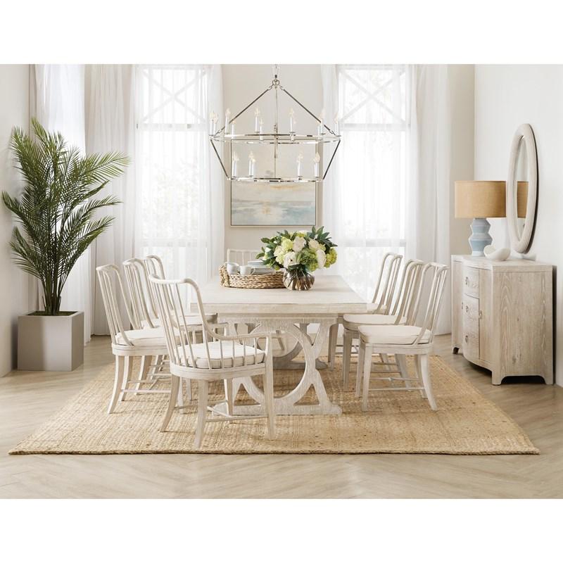 Large Picture of Hooker Furniture 6350-75207-80 Serenity Topsail Rectangle Dining Table with 2-18in Leaves