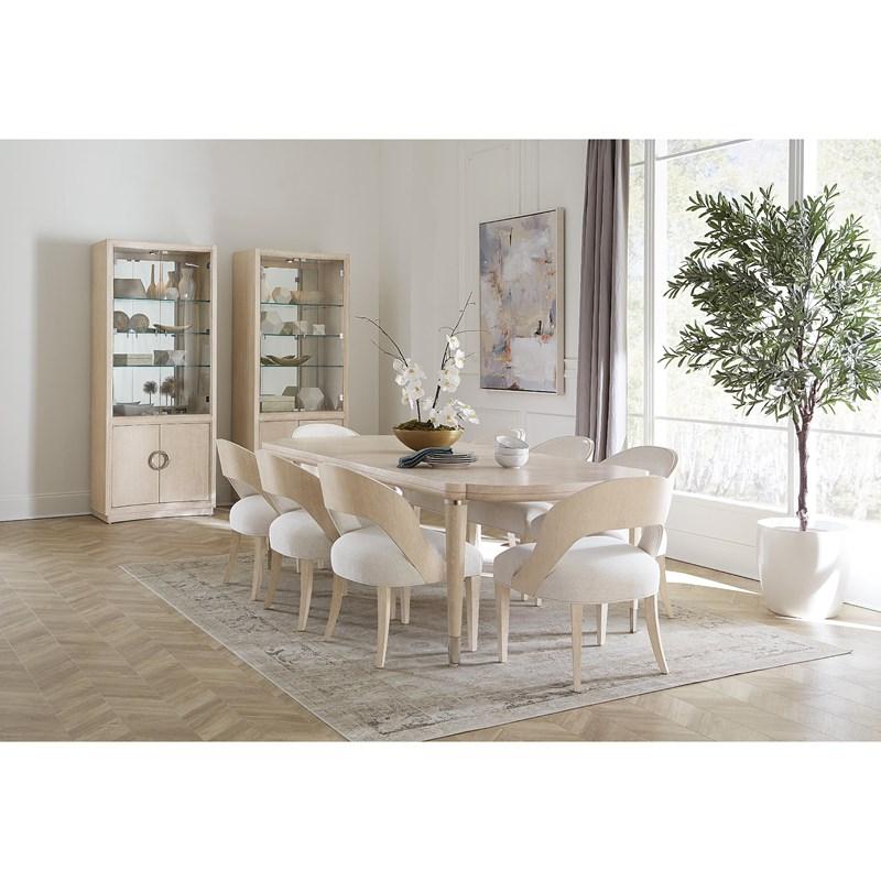 Large Picture of Hooker Furniture 6500-75200-80 Nouveau Chic Rectangle Dining Table with 1-22in Leaf