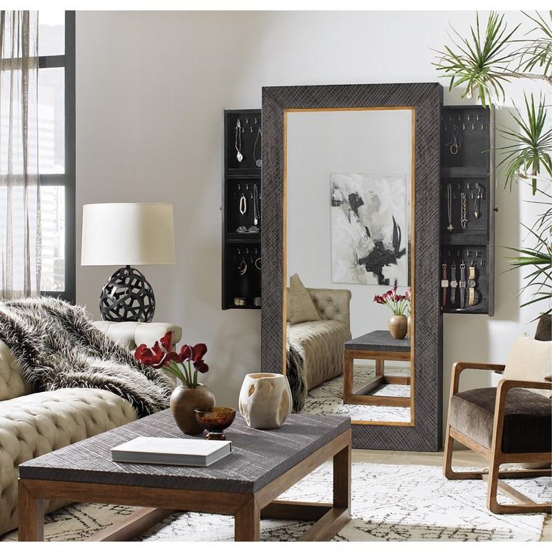 Large Picture of Hooker Furniture 6700-50007-99 Big Sky Floor Mirror withJewelry Storage