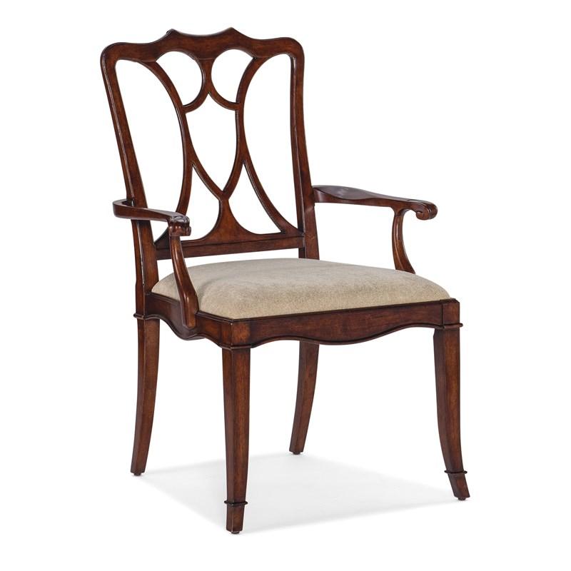 Hooker Furniture 6750-75300-85 Charleston Upholstered Seat Arm Chair
